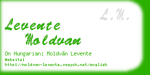 levente moldvan business card